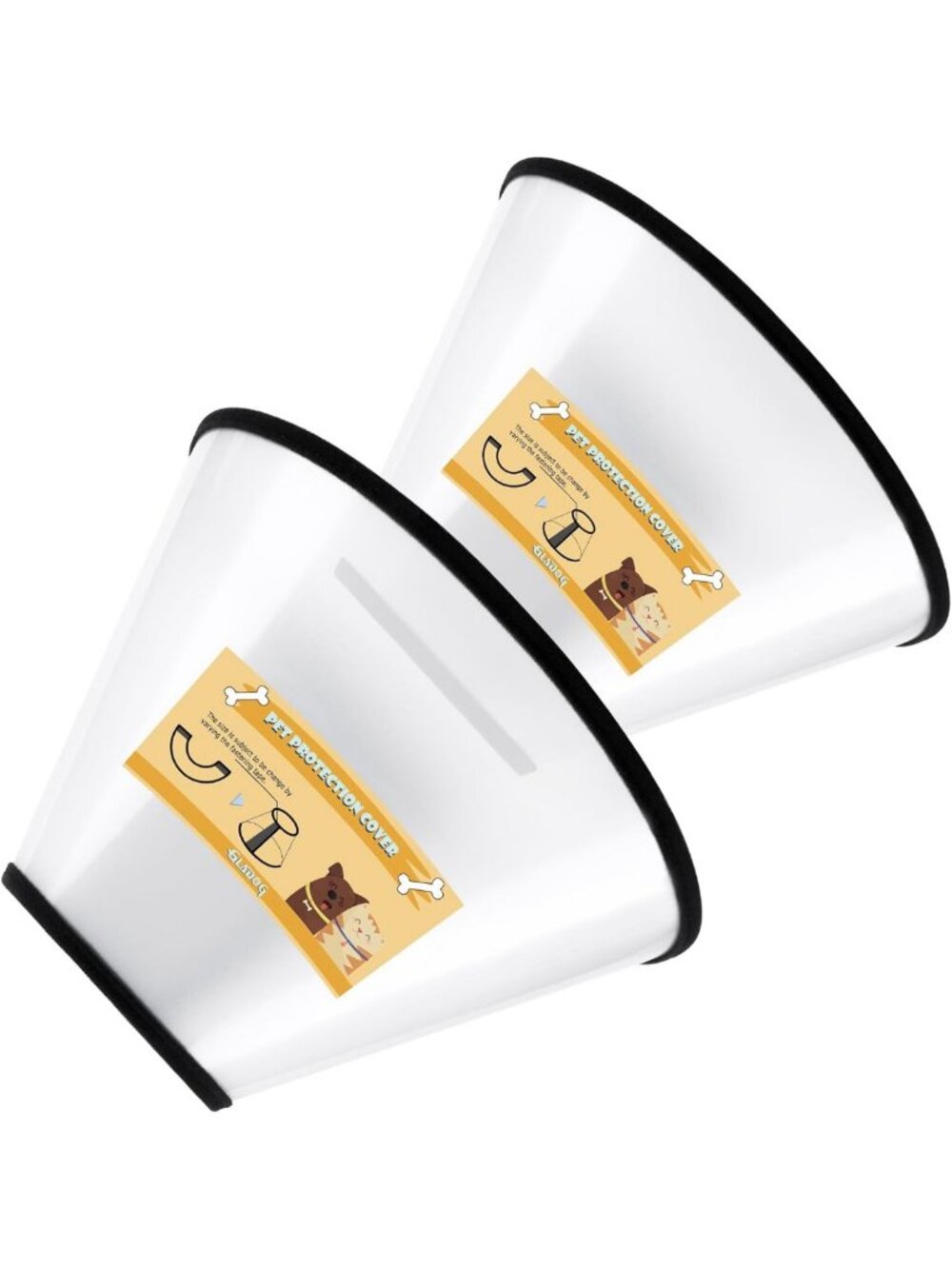 Soft Adjustable Dog Cone Collar - 2 PCS Recovery E-Collar for All Sizes, Comfy